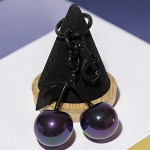 Black Irodescent Cherry Keychain